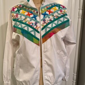 Koret Francisca women’s vintage 80’s windbreaker style Jacket paint box M